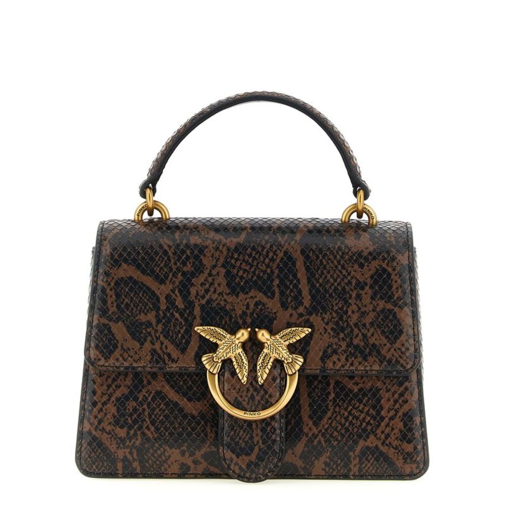 PINKO Brown Calfskin Women's Handbag
